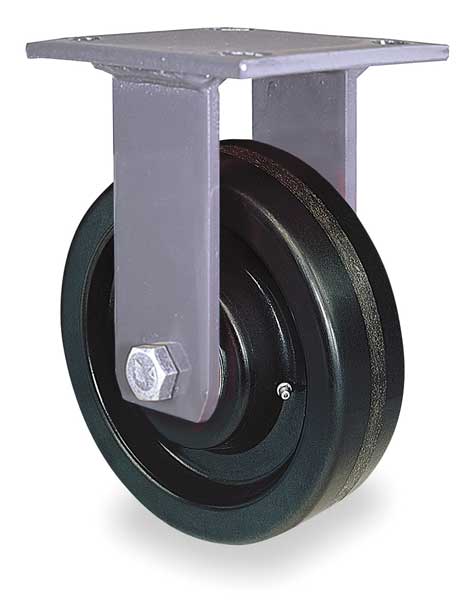 Plt Cstr, Rgd, Phenolic, 8 in., 1400 lb., Blk