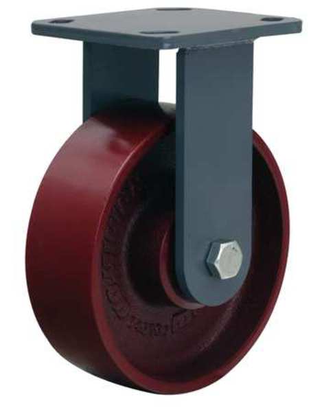Plat Cstr, Rgd, Cast Iron, 6 in., 1400 lb, Rd