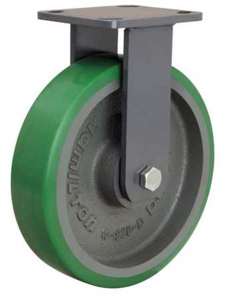 Plte Caster, Rgd, Poly, 8 in., 1550 lb.