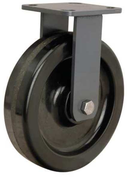 Plt Cstr, Rgd, Phenolic, 8 in., 1400 lb., Blk