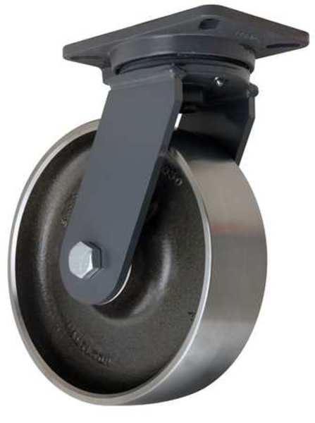 Plate Caster, Swivel, Forged Steel, 10 in, 4000 lb