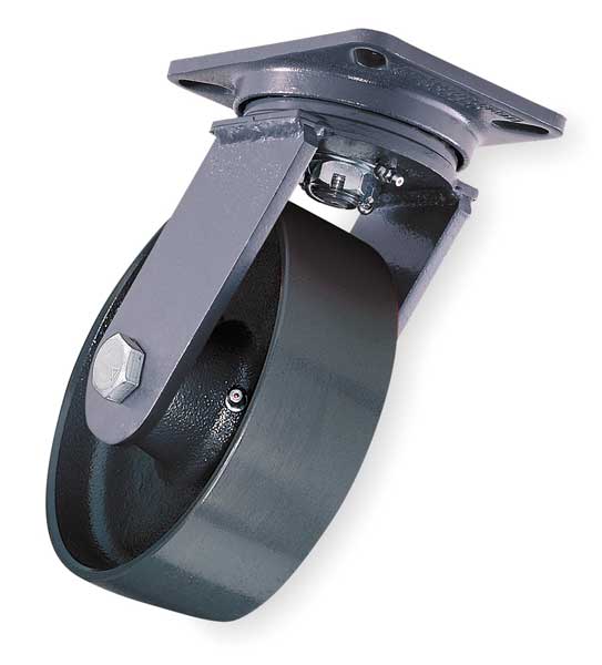 Plate Caster, Swivel, Forged Steel, 6 in, 4000 lb
