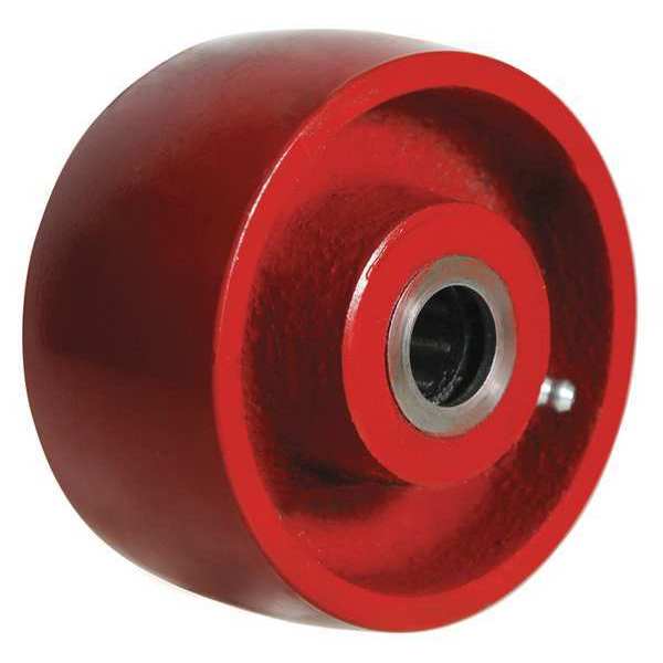Caster Whel, Cast Iron, 4 in., 1000 lb., Red