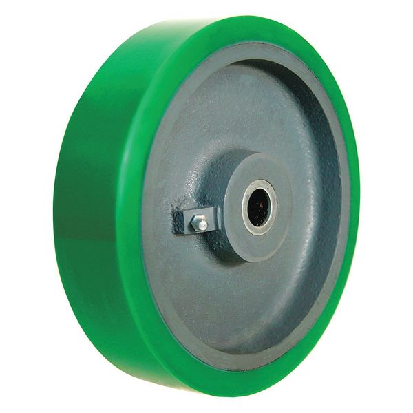 Caster Whl, Polyurthan, 8 in., 1500 lb., Grn