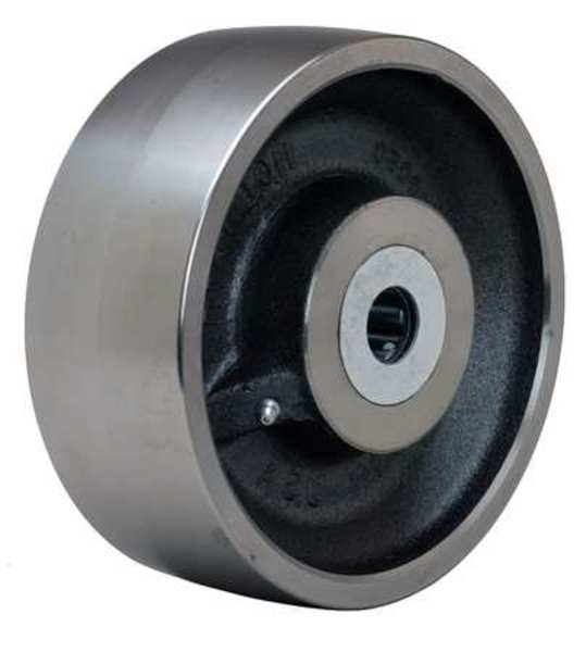 Caster Wheel, Steel, 8 in., 14,000 lb., Slvr