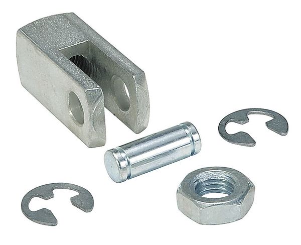 Rod Clevis with Pin, 1-1/4in, 1-1/2in, Stee;