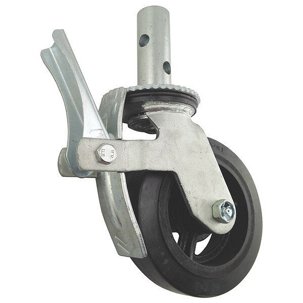 Scaffold Caster, Rubber, 6 in., 500 lb.