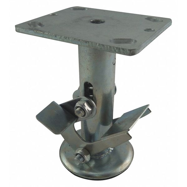 Floor Lock, Plate, 8 in. H, 4 x 4-1/2