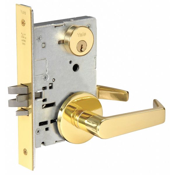 Heavy DutyMortise Lockset, Lever, Rose, Lockset Grade: 1