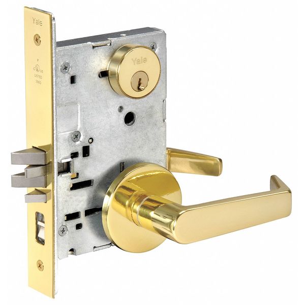 Mortise Lockset, w/Rose, Entrance