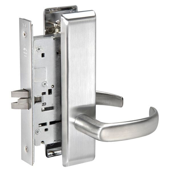 Mortise Lockset, Lever, Passage, Grd. 1
