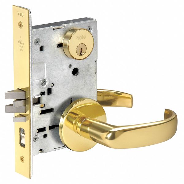 Heavy DutyMortise Lockset, Lever, Number of Keys: 2