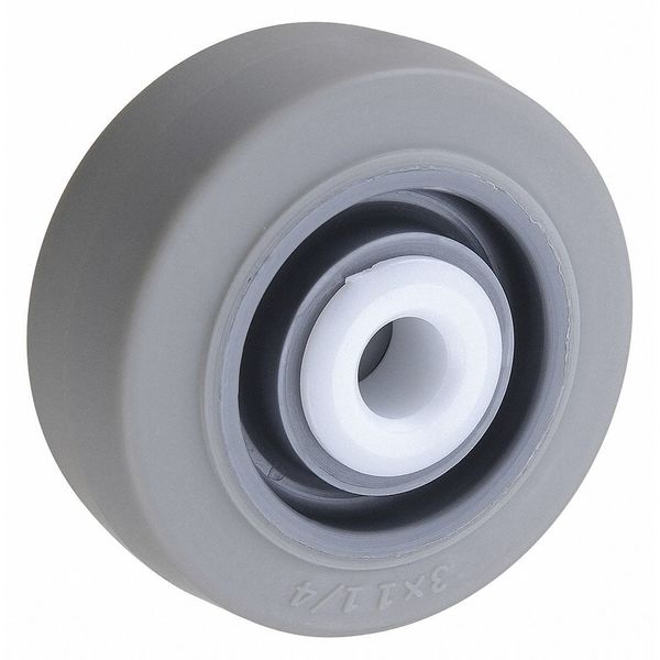 Caster Wheel, TPR, 3 in., 200 lb., Gray Core
