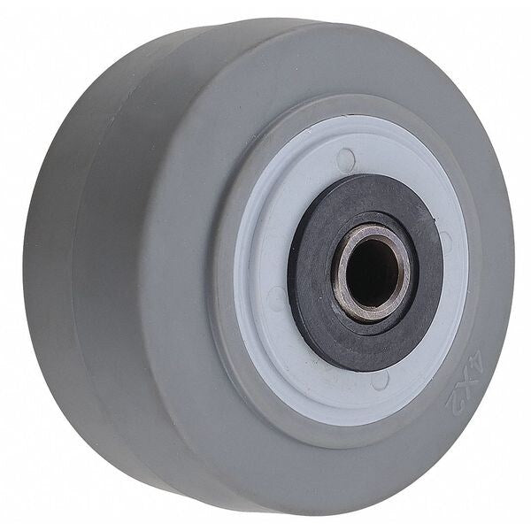 Caster Wheel, TPR, 4 in., 350 lb, Gray
