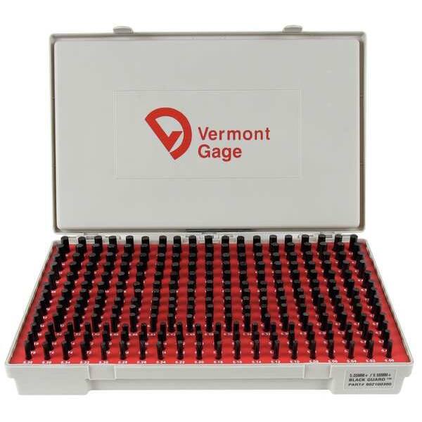 Pin Gage Set, Plus, 5.00-9.98mm, Black