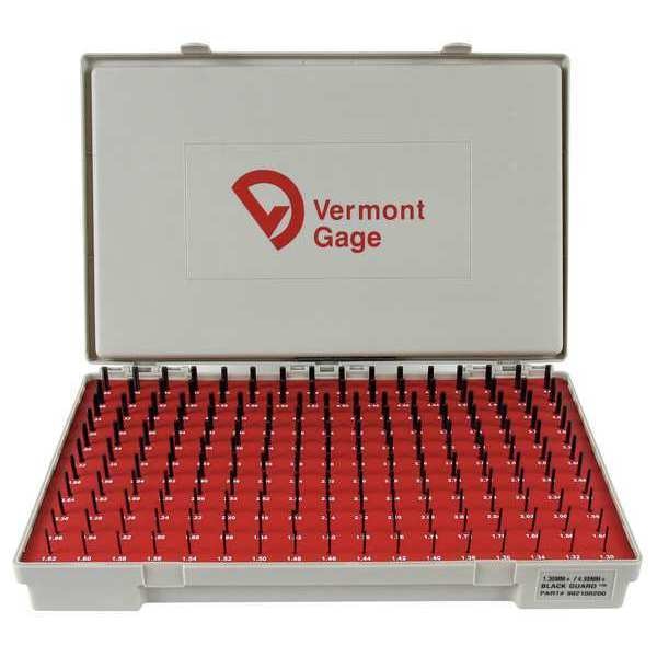 Pin Gage Set, Plus, 1.30-4.98mm, Black