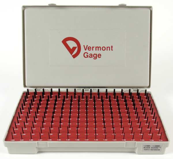 Pin Gage Set, Plus, 1.31-4.99mm, Black