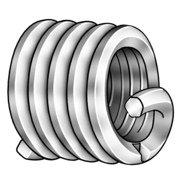 Tanged Helical Insert, Screw-Locking, 5/16/2024 Thrd Sz, 18-8 Stainless Steel, 10 PK