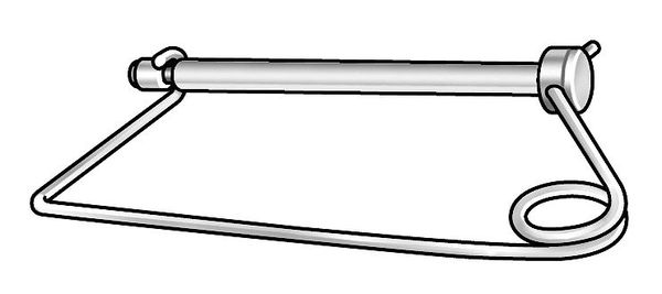 Safety Pin, 3/4 Dia, Material: Steel