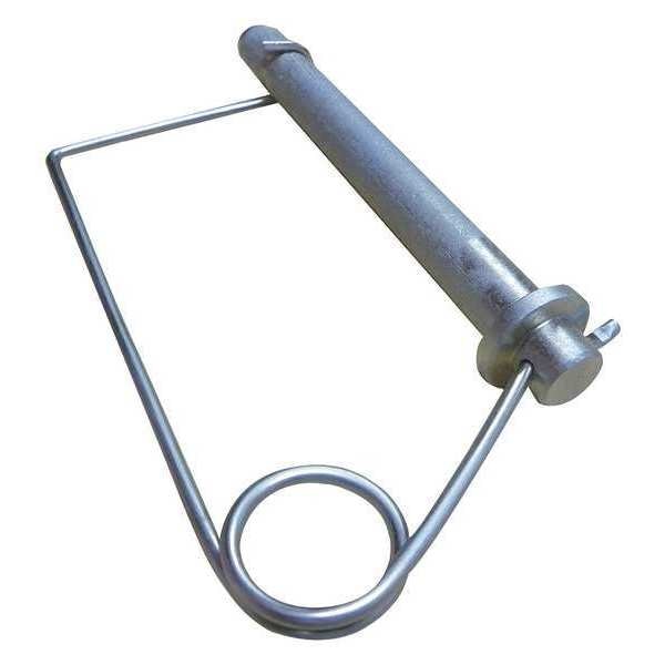 Safety Pin, Steel, Not Graded, Zinc Plated, 5/8 in Pin Dia, 4 in Usbl L, 5 3/4 in L