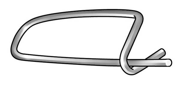 Safety Pin, Carbon Steel, Zinc, 3/64 in Pin Dia, 1 1/4 in Usbl L, 1 5/8 in L, 100 PK