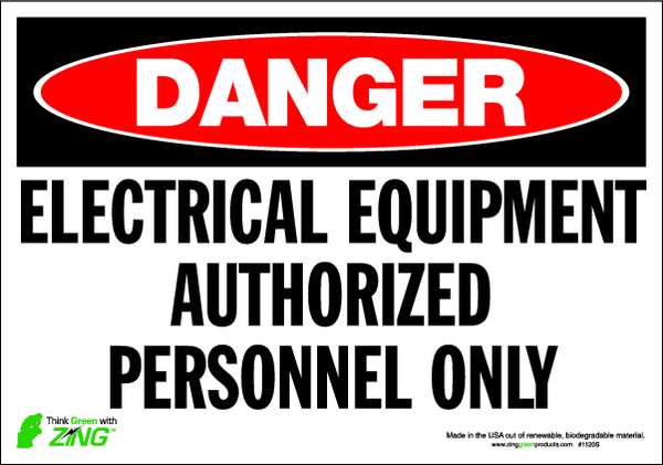 DANGER Sign, Authorized Personnel, 7X10
