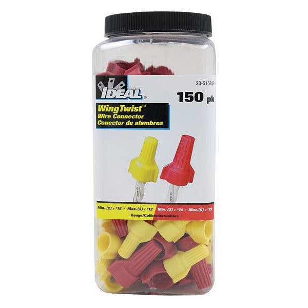 Twist-On Conn Kit, Yellow and Red, 150pcs.