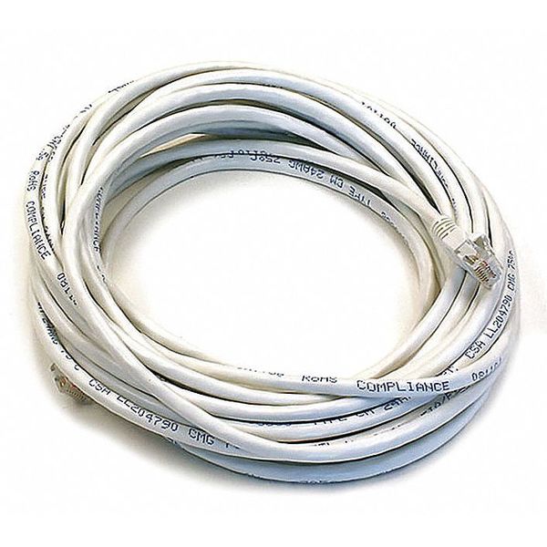 Ethernet Cable, Cat 5e, White, 25 ft.
