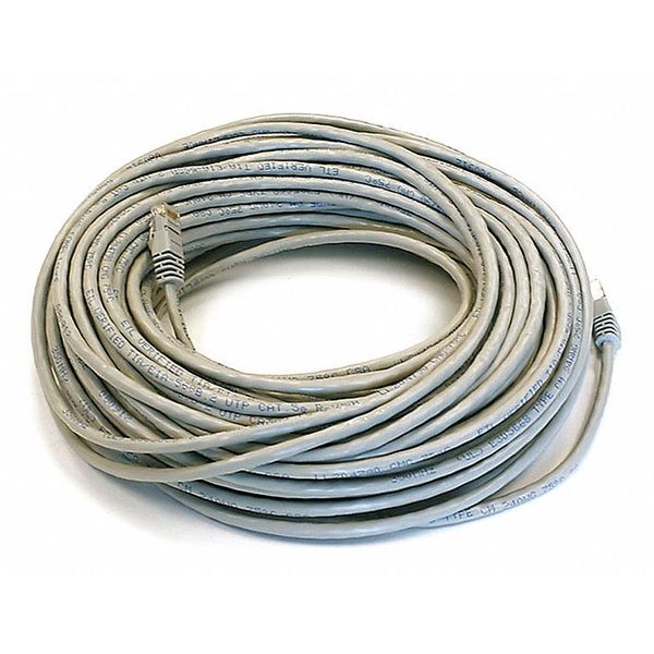 Ethernet Cable, Cat 5e, Gray, 100 ft.