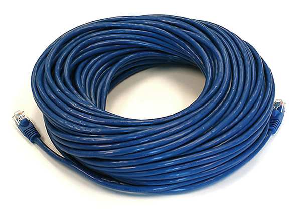 Ethernet Cable, Cat 5e, Blue, 100 ft.