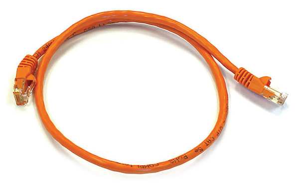 Ethernet Cable, Cat 6, Orange, 2 ft.