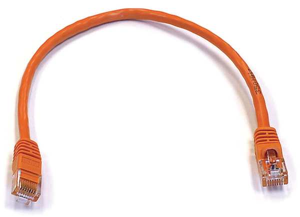 Ethernet Cable, Cat 6, Orange, 1 ft.