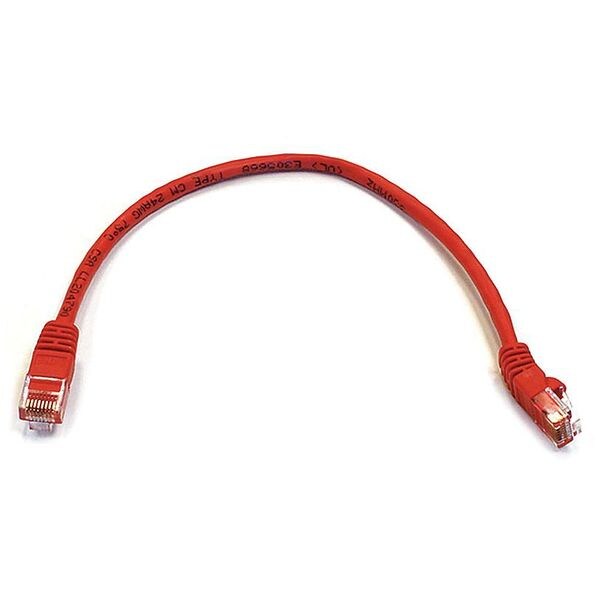 Ethernet Cable, Cat 6, Red, 1 ft.