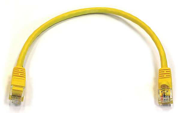 Ethernet Cable, Cat 6, Yellow, 1 ft.