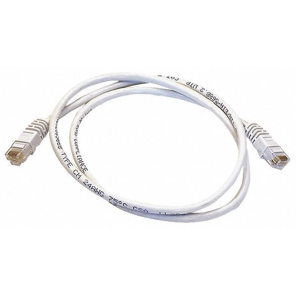 Ethernet Cable, Cat 6, White, 3 ft.