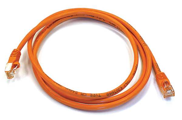 Ethernet Cable, Cat 6, Orange, 5 ft.
