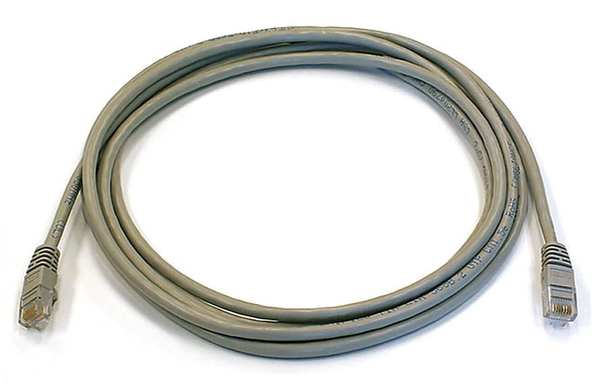 Ethernet Cable, Cat 6, Gray, 10 ft.