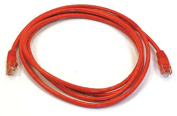 Ethernet Cable, Cat 6, Red, 7 ft.
