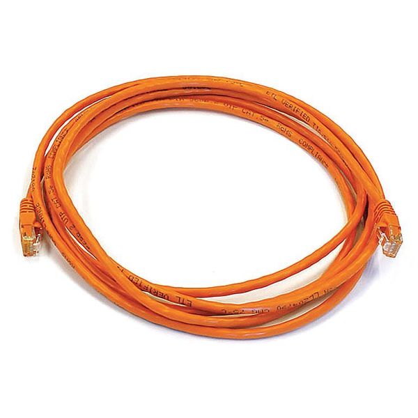 Ethernet Cable, Cat 6, Orange, 10 ft.