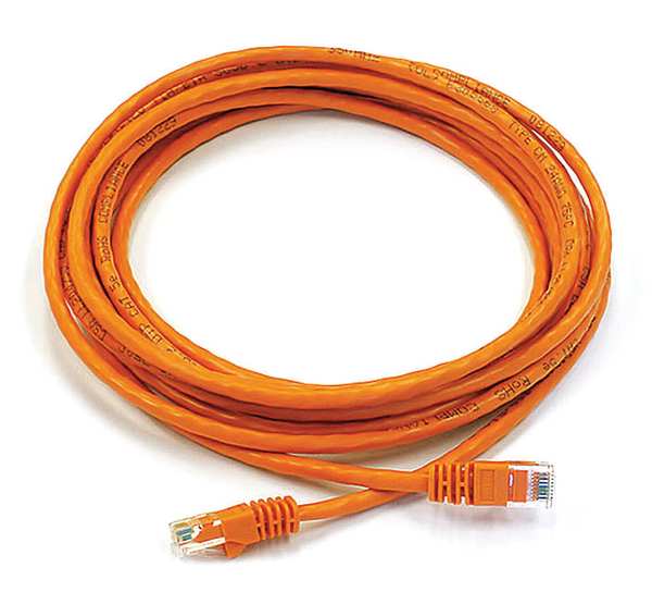 Ethernet Cable, Cat 6, Orange, 14 ft.