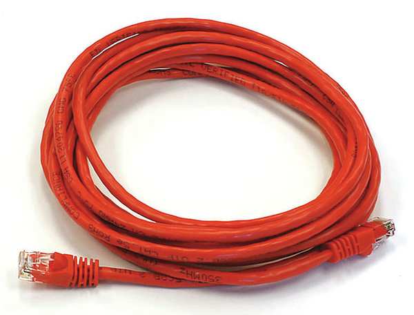 Ethernet Cable, Cat 6, Red, 14 ft.