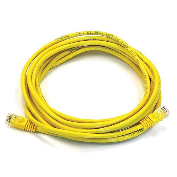 Ethernet Cable, Cat 6, Yellow, 14 ft.