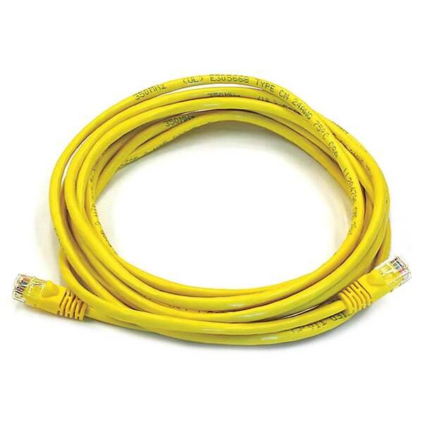 Ethernet Cable, Cat 5e, Yellow, 14 ft.