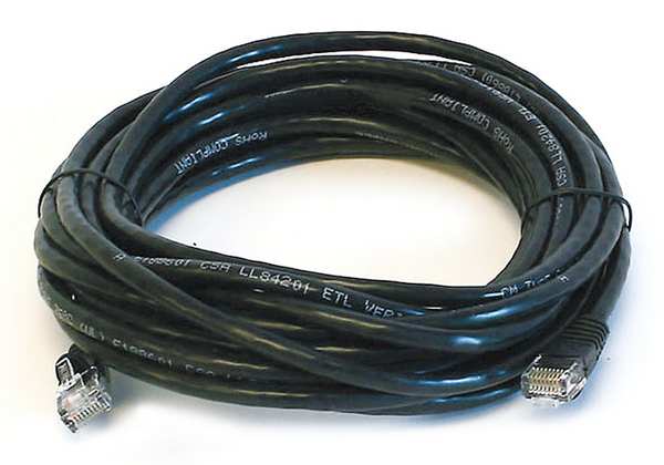 Ethernet Cable, Cat 5e, Black, 20 ft.