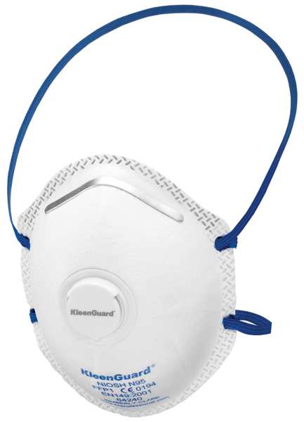 N95 Disposable Respirator w/ Valve, Universal, White, PK10