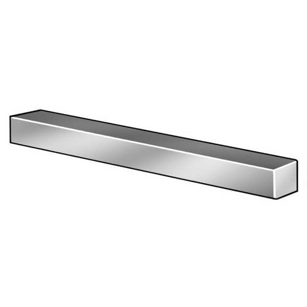 Undersized Key Stock, Carbon Steel, Plain, 72 in L, 5/16 in W, 5/16 in H
