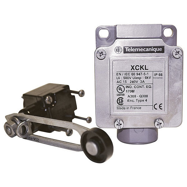 Limit Switch, Roller Lever, Rotary, 1NC/1NO, 10A @ 240V AC