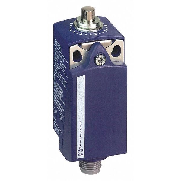 Limit Switch, Plunger, 1NC/1NO, 3A @ 240V AC, Actuator Location: Top