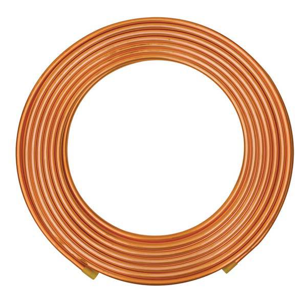 Coil Copper Tubing, 1/8 in Outside Dia, 100 ft Length, Type ACR