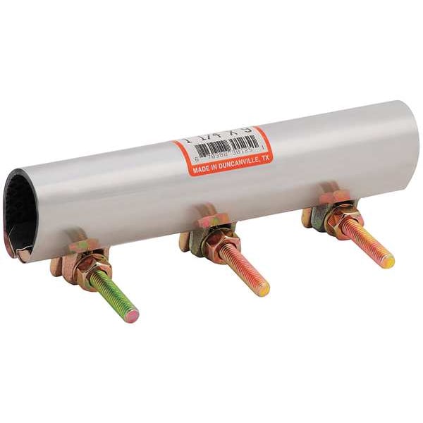 Repair Clamp, Three Bolt, 2 In, 304SS